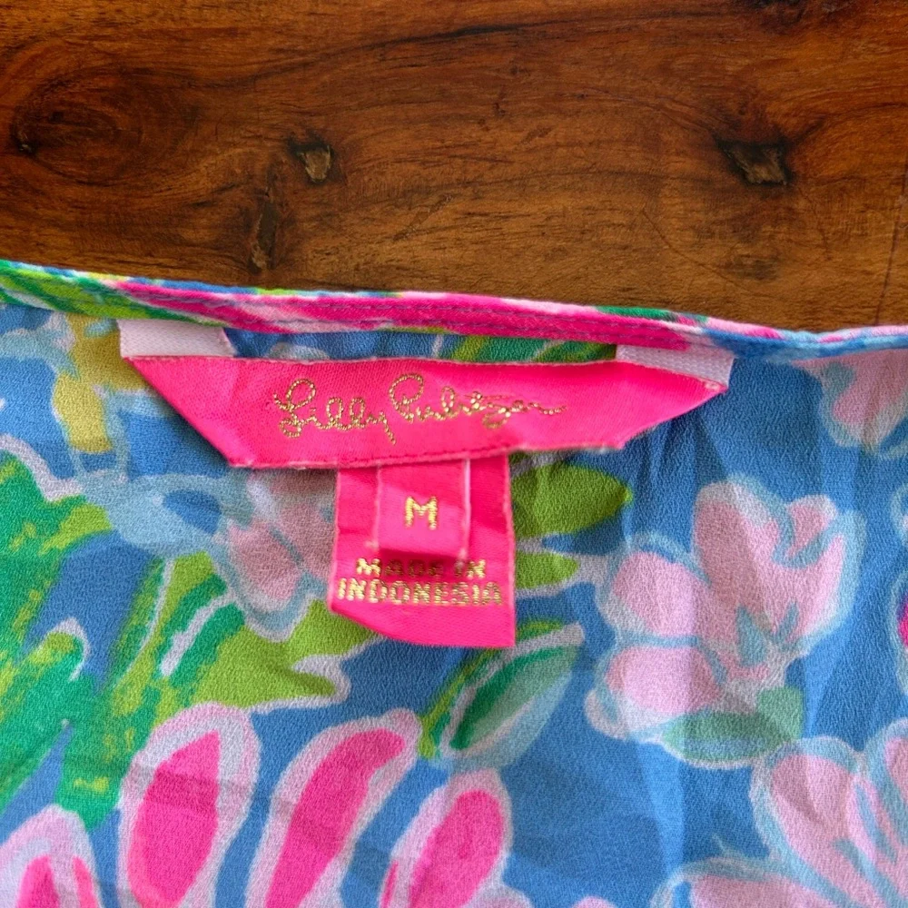 Lilly Pulitzer Floral long sleeve top blouse vacation wear - Picture 3 of 6